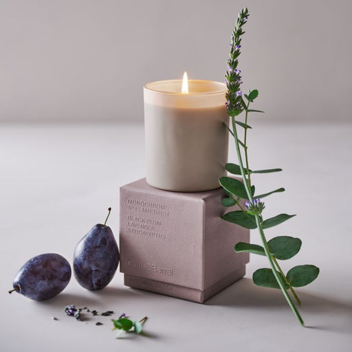Monochrome No. 12 Amethyst 1-Wick Candle - Black Plum, Lavender and Eucalyptus