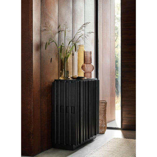 Bardi Ebonized Ash Wood Storage Entryway Cabinet