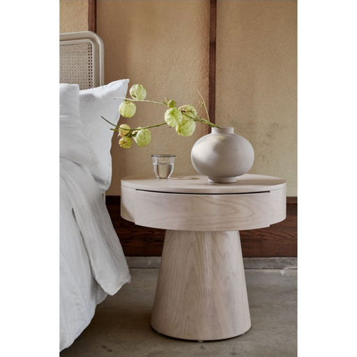 Willy Whitewashed Wood Nightstand by Leanne Ford