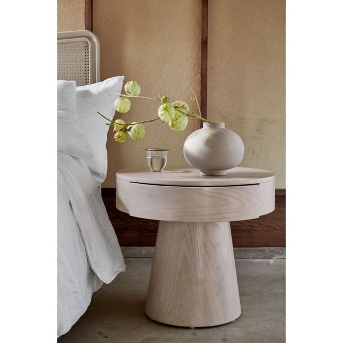 Willy Whitewashed Wood Nightstand by Leanne Ford