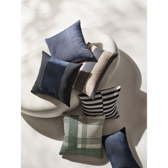 Sunbrella ® 20"x20" Navy Blue Arlo Stripe Outdoor Throw Pillow