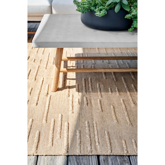 Capri Performance Indoor/Outdoor Sand Brown Area Rug 6'x9'