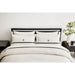 Favorite Organic Cotton Percale Tuxedo Stripe Ink Black King Bed Pillow Sham