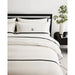 Favorite Organic Cotton Percale Tuxedo Stripe Ink Black Full/Queen Duvet Cover