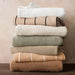 Organic Cotton 80"x80" Sand Beige Chunky Knit Bed Throw Blanket