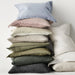 New Natural European Flax Certified Linen Burnt Green Euro Bed Pillow Sham