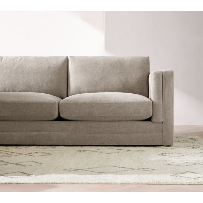 Algiers Wool Hand-Knotted Ivory Area Rug 6'x9'