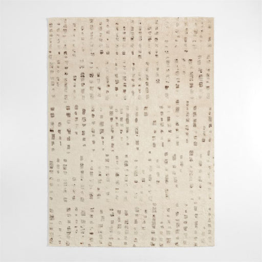 Calais Textured Wool-Blend Hand-Knotted Wheat Brown Area Rug 6'x9'