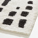 Calais Textured Wool-Blend Hand-Knotted White Area Rug 6'x9'