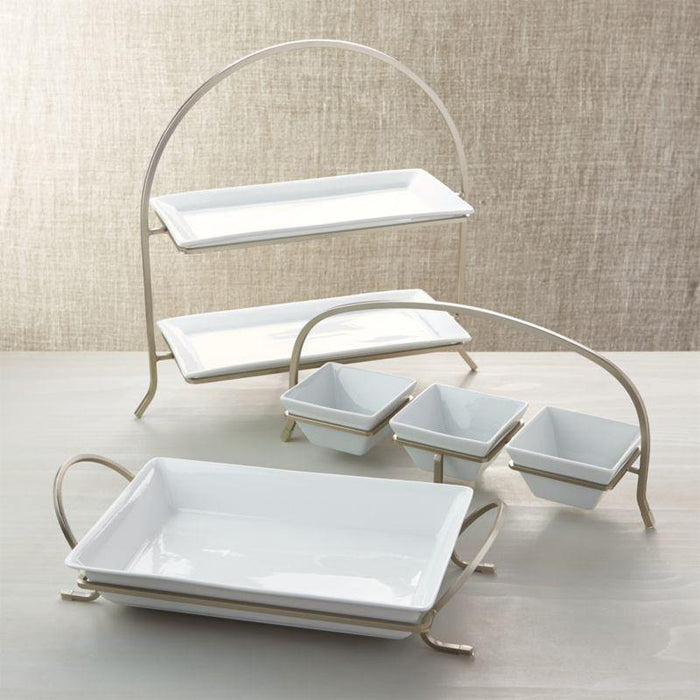 Cambridge 2-Tier Server with Plates - Crate and Barrel Philippines
