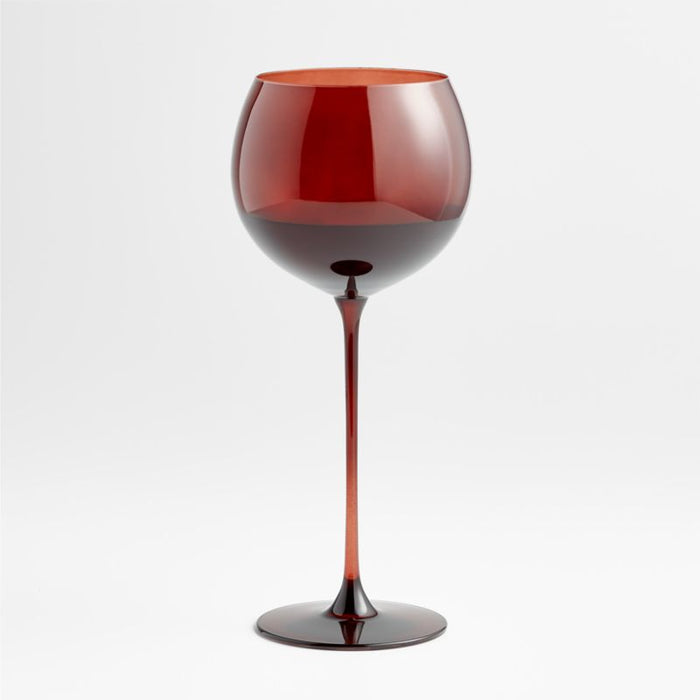 Camille Holiday Red Long-Stem Red Wine Glass