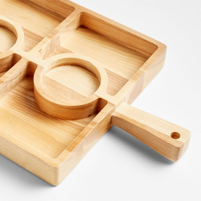 Carson Small Sectioned Ash Wood Serving Board