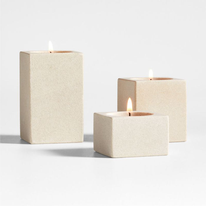 Carter Large Sandstone Tealight Candle Holder