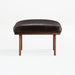 Cavett Leather Wood Frame Ottoman