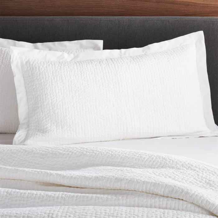 Organic Celeste White King Pillow Sham