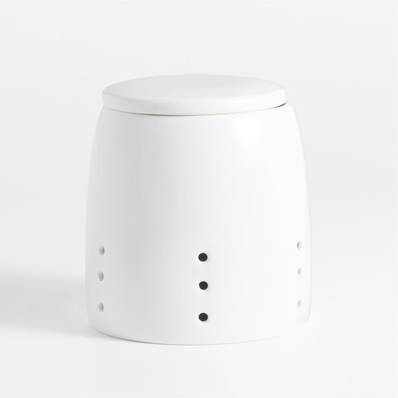 White Ceramic Garlic Keeper Crate and Barrel Philippines