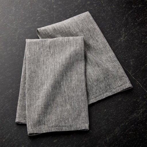 Chambray Grey Dish Towels, Set of 2 - Crate and Barrel Philippines