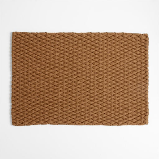 Chunky Woven Brulee Brown Indoor/Outdoor Doormat 24"x36"