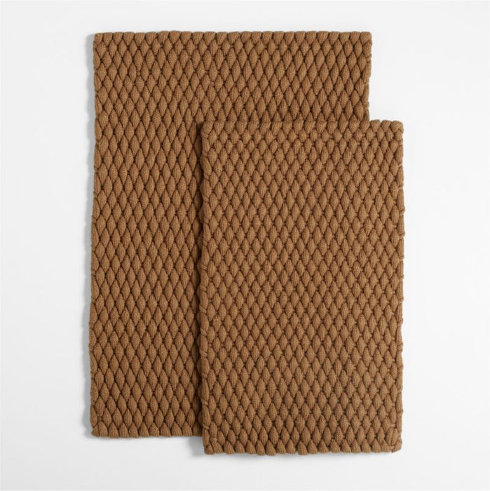 Chunky Woven Brulee Brown Indoor/Outdoor Doormat 24"x36"