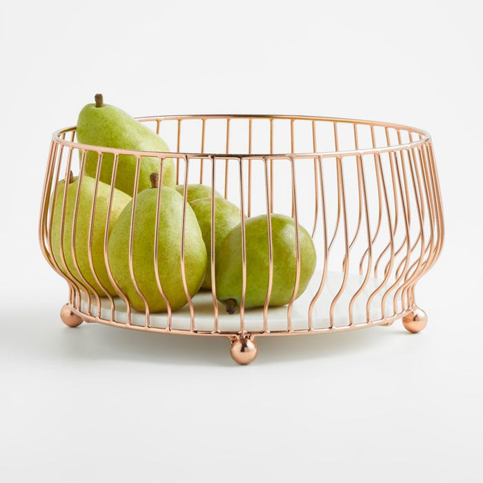 Cora Copper Fruit Basket