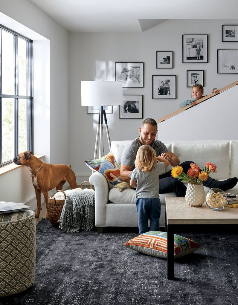 Vaughn Modern Black Area Rug 5'x8' Crate and Barrel Philippines