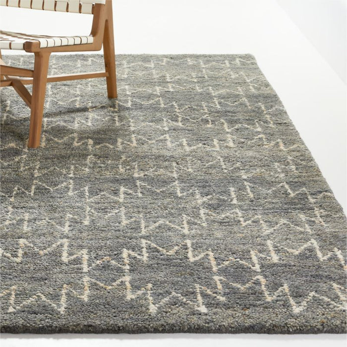Cotallo Grey Hand-Knotted Rug 6'x9'