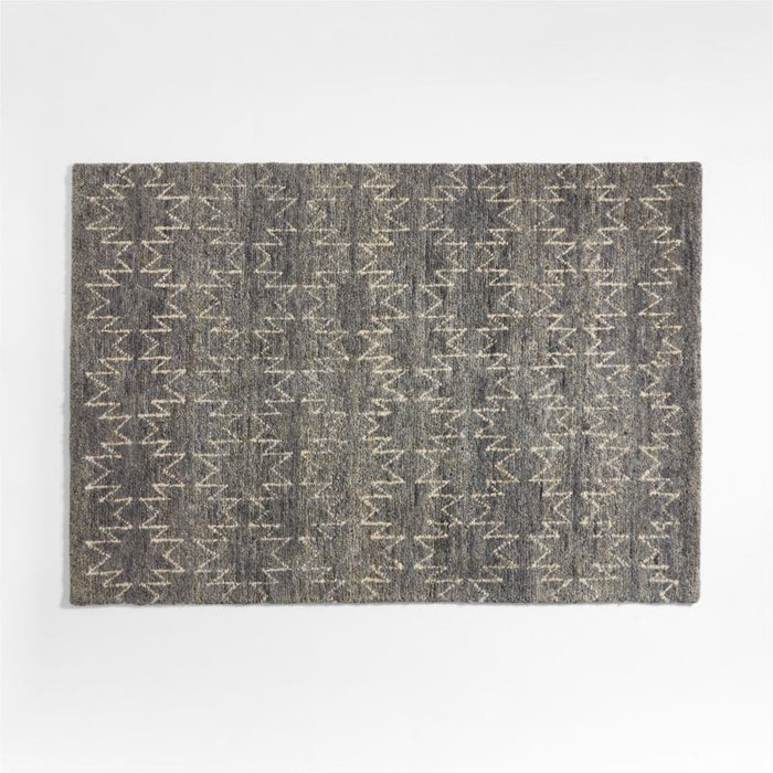 Cotallo Grey Hand-Knotted Rug 6'x9'