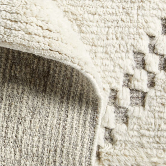 Courchevel Wool Hand-Knotted Ivory Area Rug 6'x9'