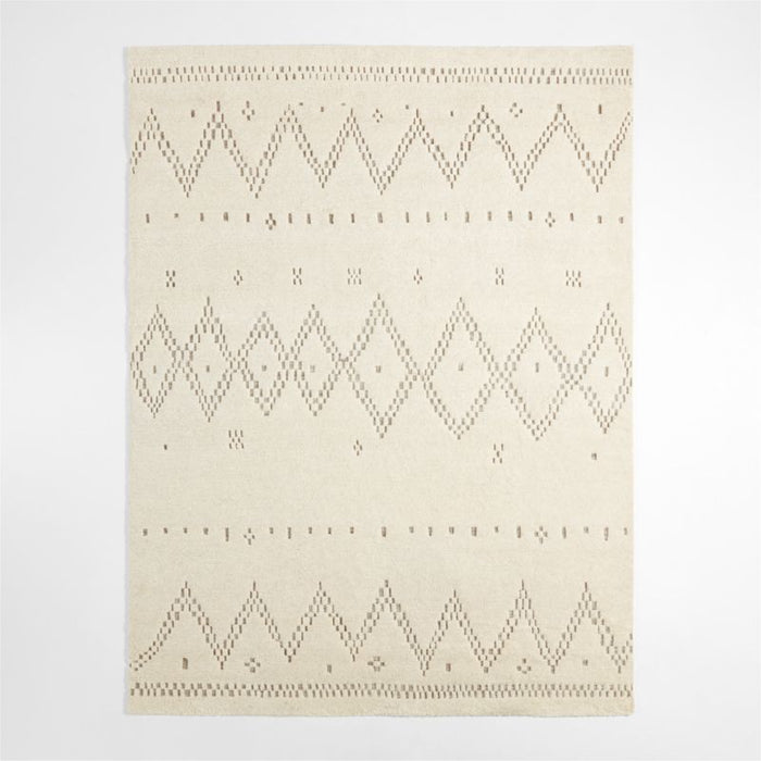 Courchevel Wool Hand-Knotted Ivory Area Rug 8'x10'