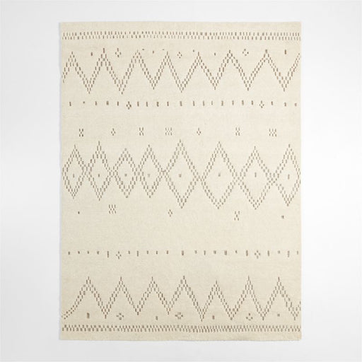 Courchevel Wool Hand-Knotted Ivory Area Rug 6'x9'