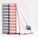 Crab and Stripe Organic Cotton Dish Towels, Set of 3