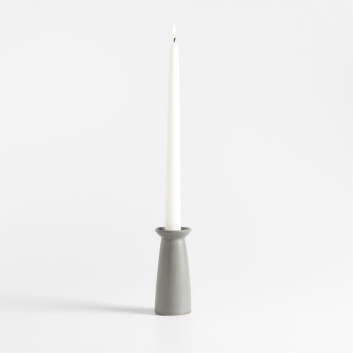 Craft Charcoal Grey Ceramic Taper Candle Holder 5"