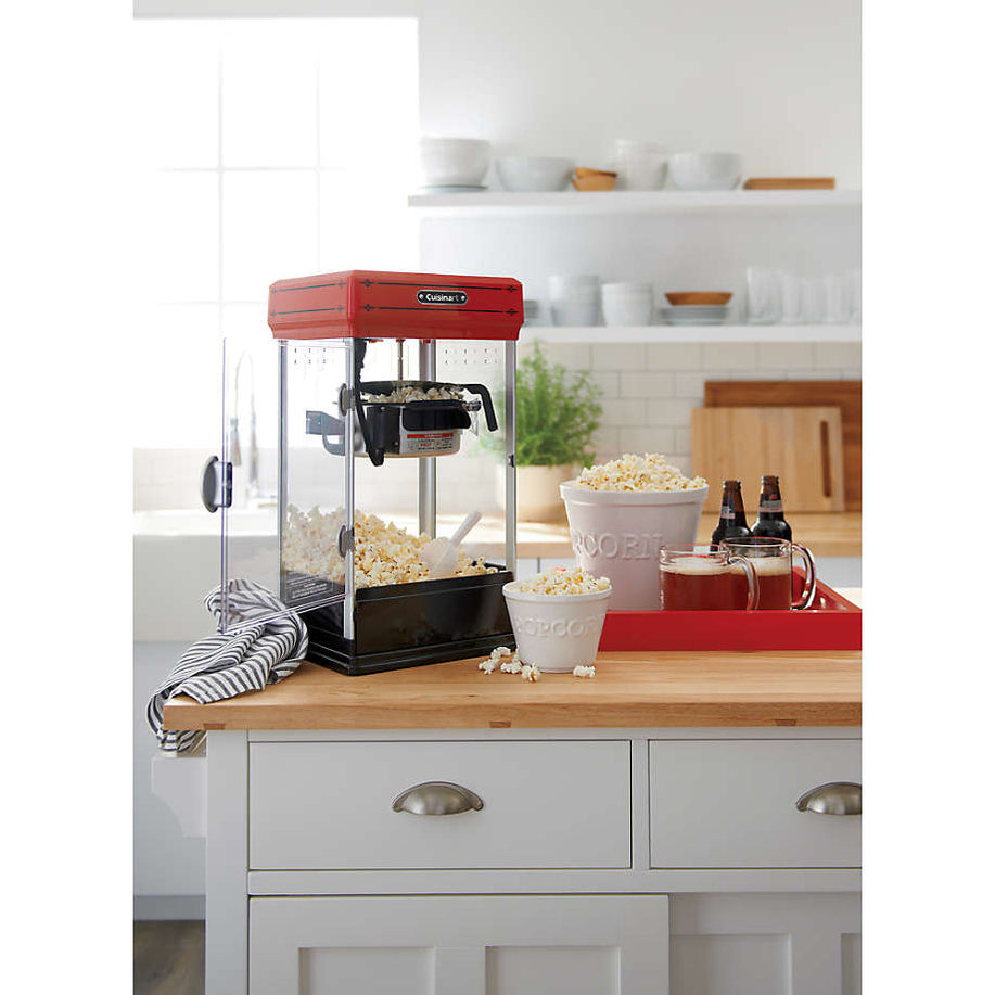 Belmont White Kitchen Island Crate And Barrel Philippines   CuisinartRedPopcornMakerDC16 917x917 