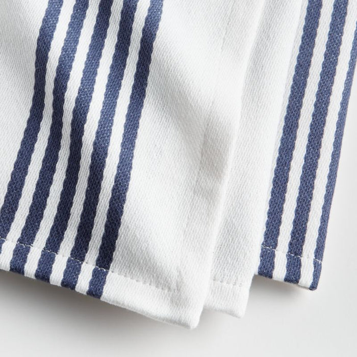 Cuisine Stripe Indigo Organic Cotton Dish Towels, Set of 2