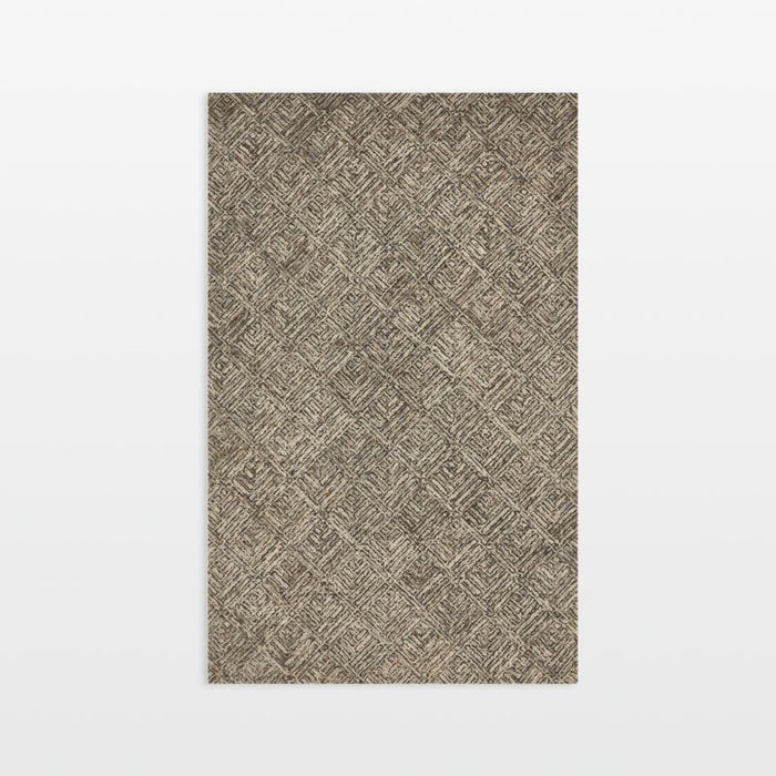 Curtis Flint Grey Geometric Area Rug 5'x8'