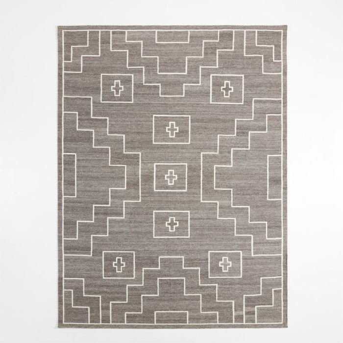 Cuzco Performance Handwoven Charcoal Grey Area Rug 6'x9'