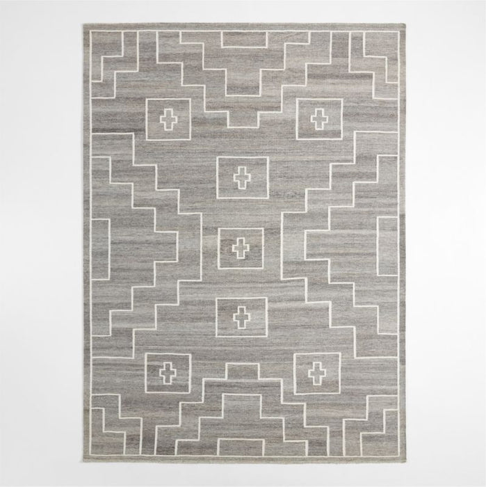 Cuzco Performance Handwoven Grey Area Rug 8'x10'