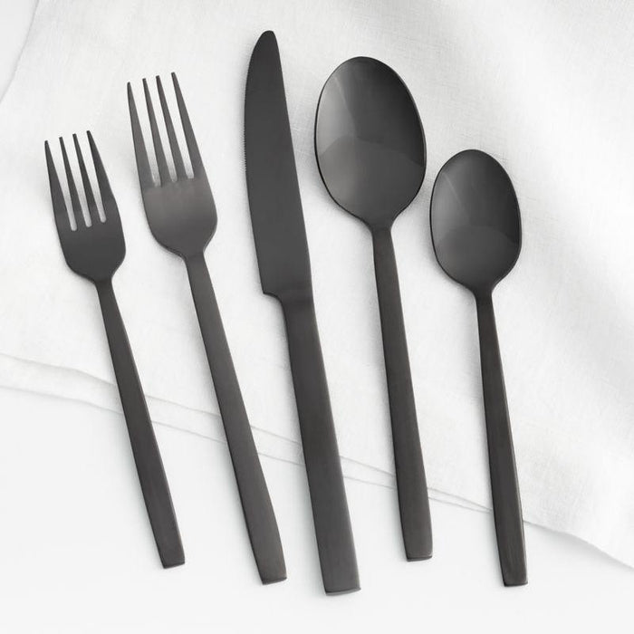 Dex Black 20-Piece Flatware Set - Crate and Barrel Philippines