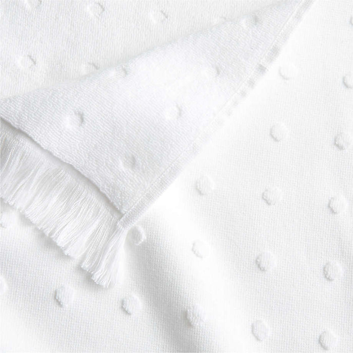 Dotty Organic White Washcloth