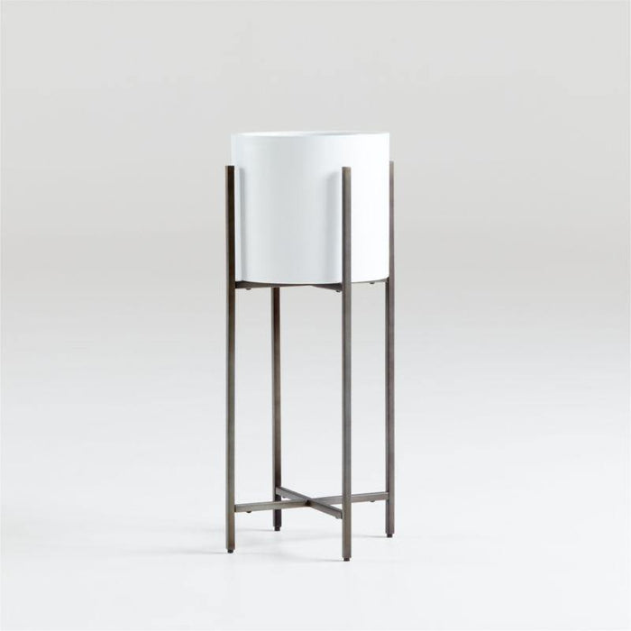 Dundee White Round Indoor/Outdoor Planter - Crate and Barrel Philippines