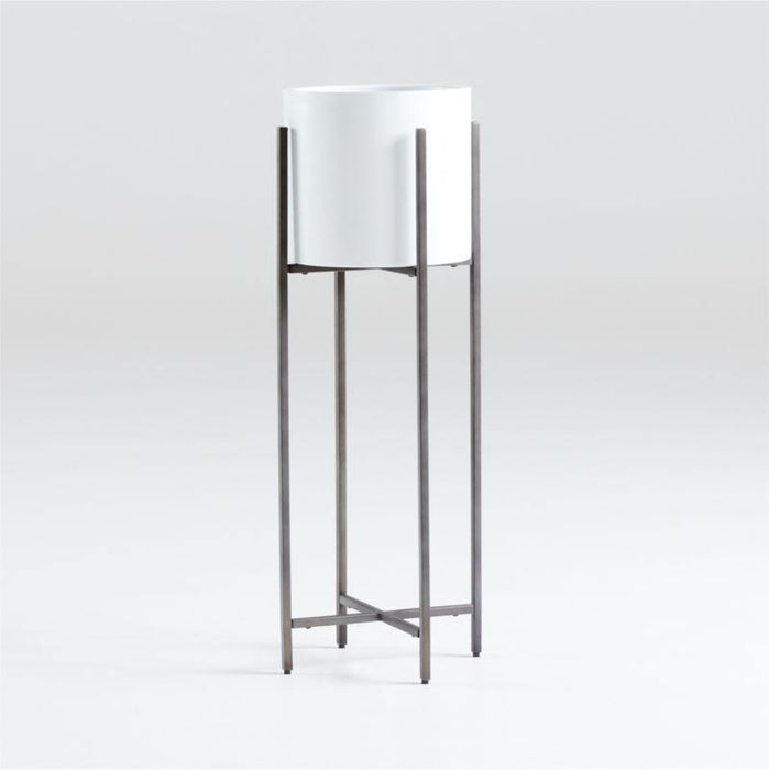Dundee White Round Indoor/Outdoor Planter - Crate and Barrel Philippines