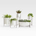 Dundee White Oval Indoor/Outdoor Planter with Stand 28"