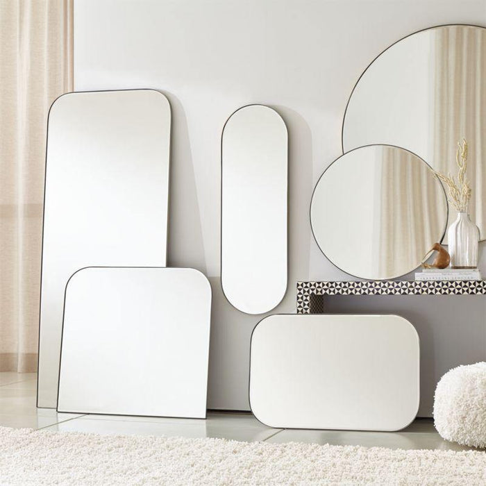 Edge Black Rounded Rectangle Mirror - Crate and Barrel Philippines