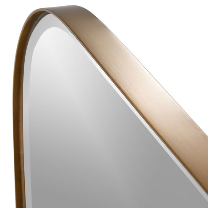 Edge Brass Rounded Rectangle Mirror