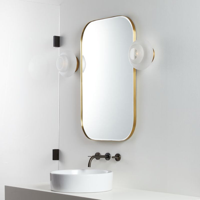 Edge Brass Rounded Rectangle Mirror