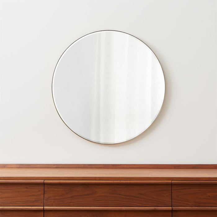 Edge Brass Round 30" Wall Mirror