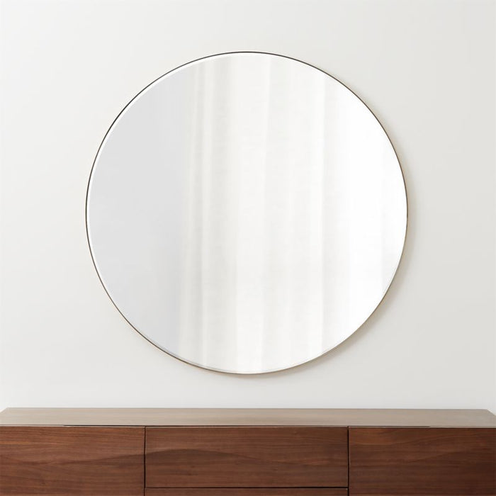 Edge Brass Round 48" Wall Mirror