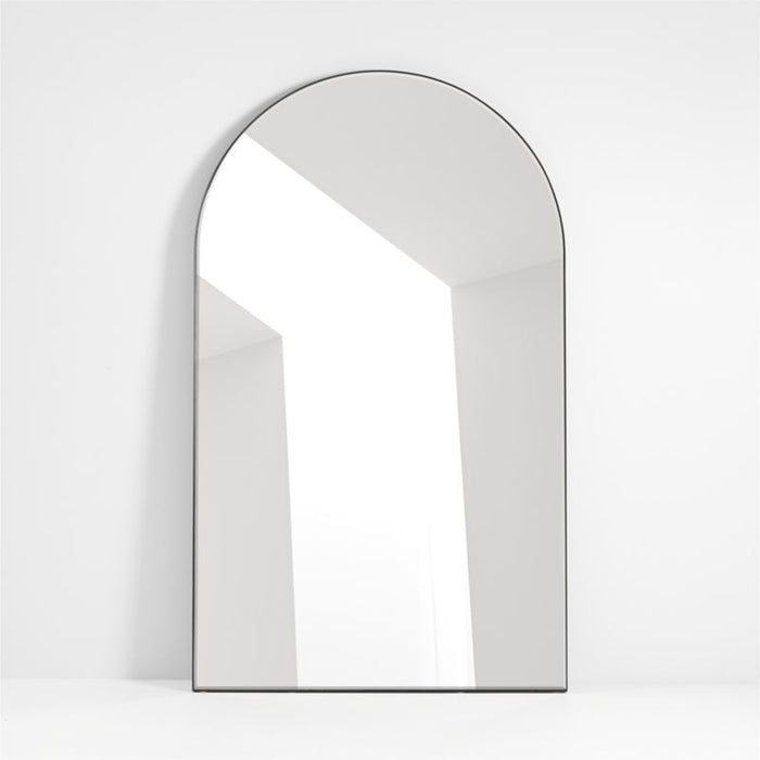Edge Extra-Large Black Arch Floor Mirror