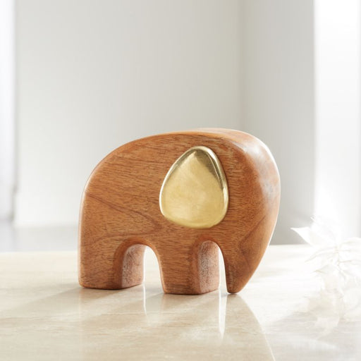 Mango Wood And Brass Elephant - Crate and Barrel Philippines