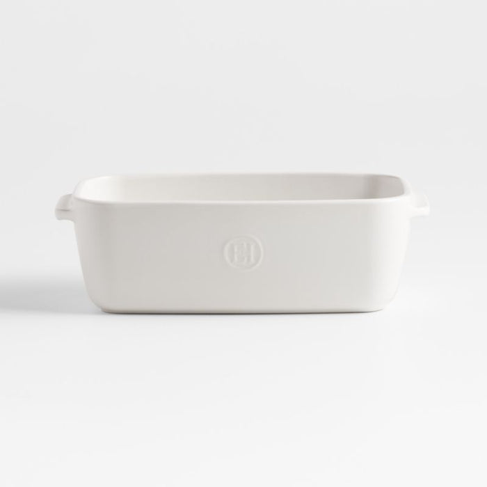 Emile Henry x Crate & Barrel Cream Ceramic Loaf Pan